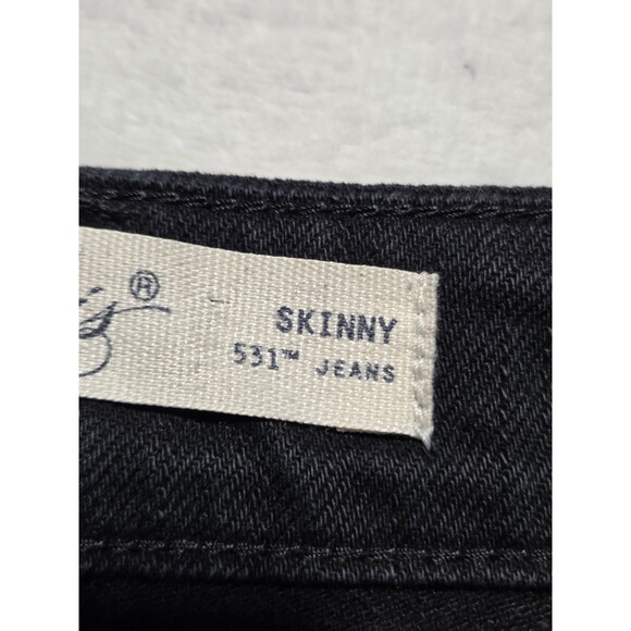 Levi’s 531 Skinny Jeans Womens Tag Size 0 S/C Black Low Rise Denim - Picture 4 of 13